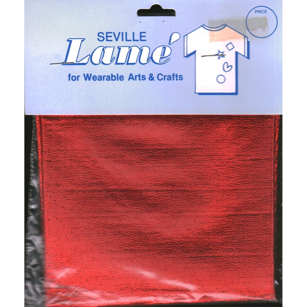 Seville Lame Red Metallic Fabric Strip 8.5 x 36 Wearable Arts Crafts